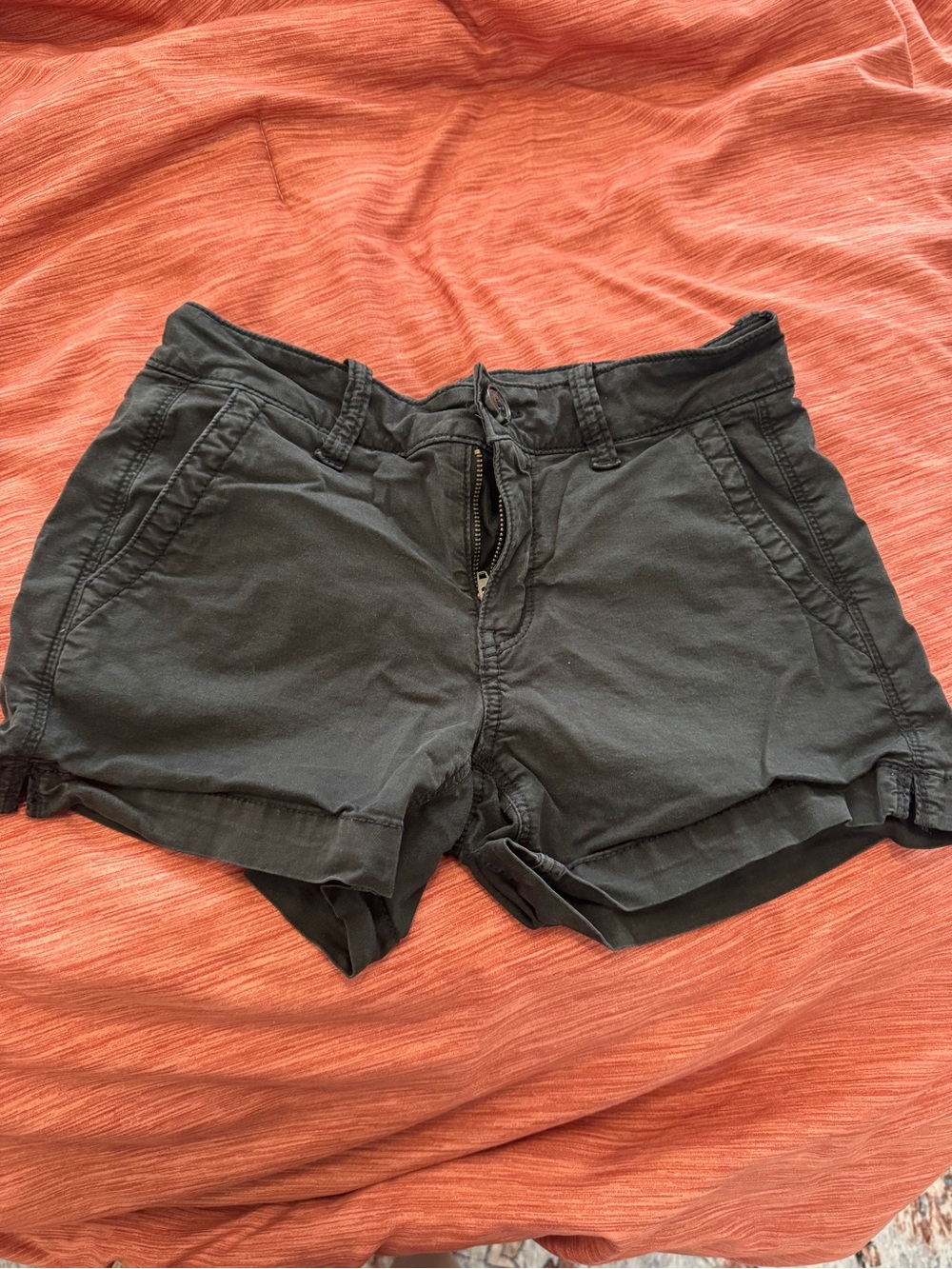 American Eagle Outfitters Black Cotton Casual Shorts